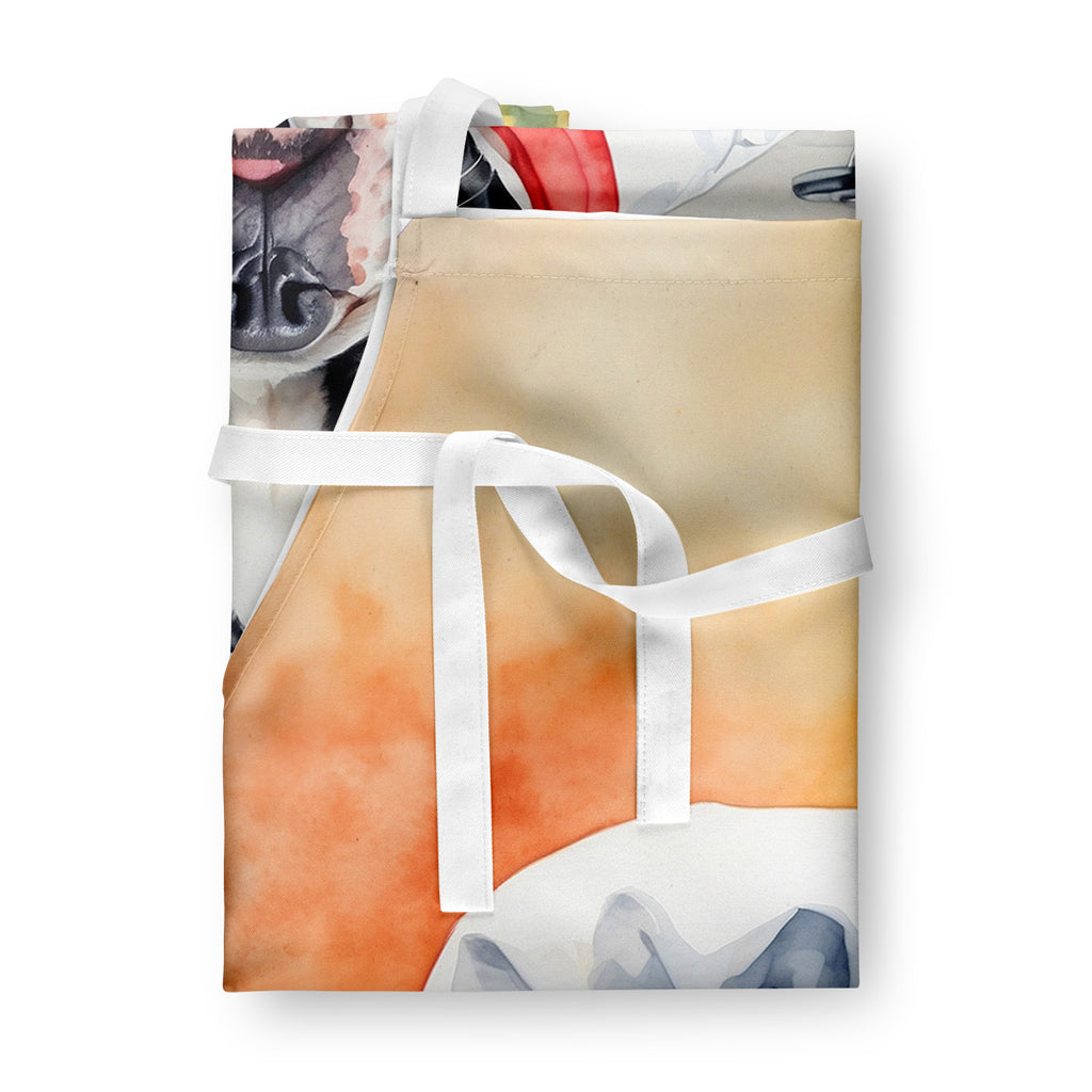 Boston Terrier 2 - The Chef Apron for Adult Women and Men - Unisex Large