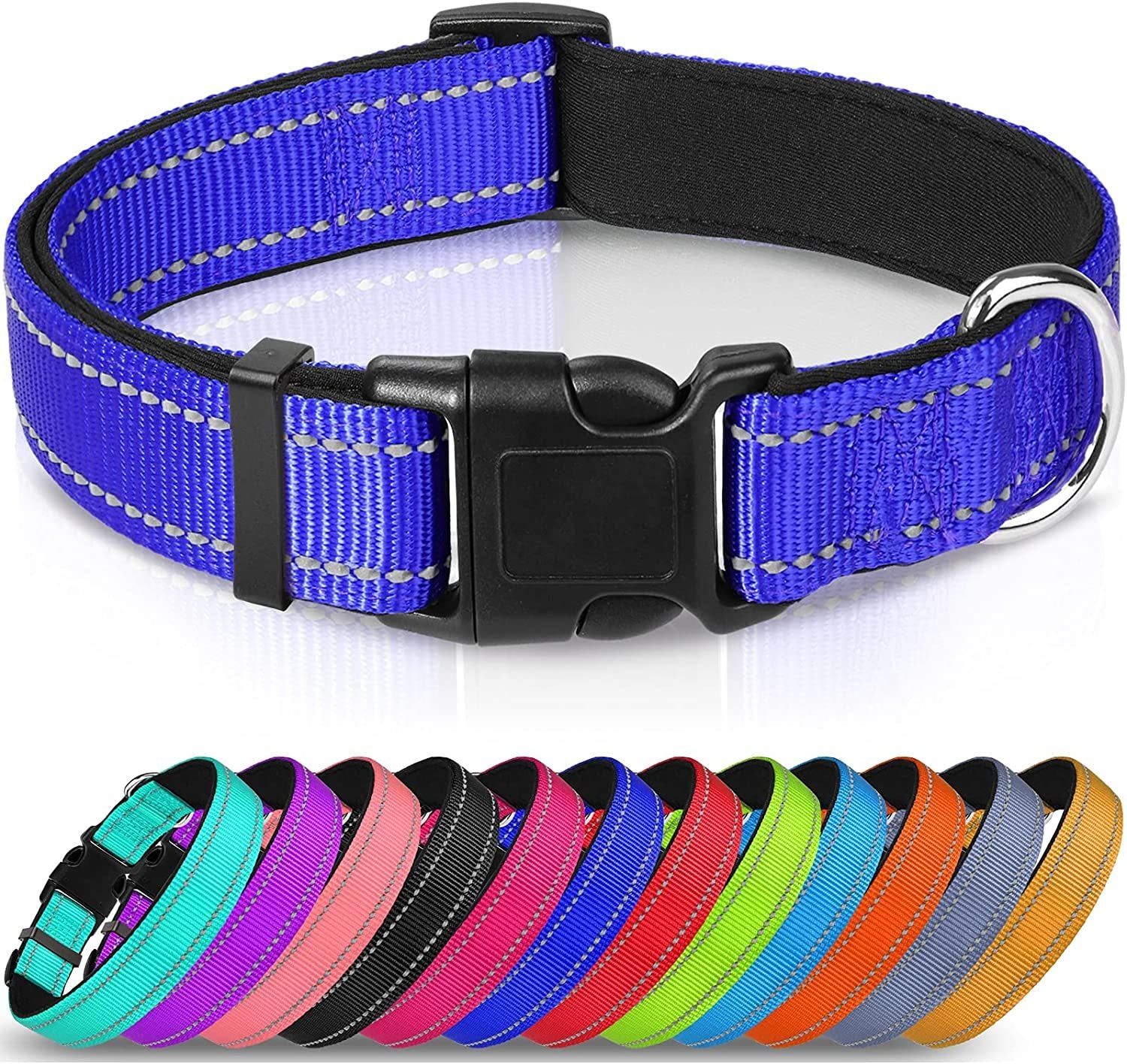Soft Neoprene Padded Breathable Reflective Dog Collar