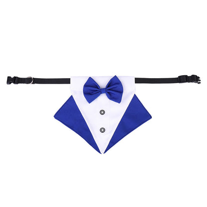 Wedding Suit Collar Saliva Towel Triangle Scarf for Dogs