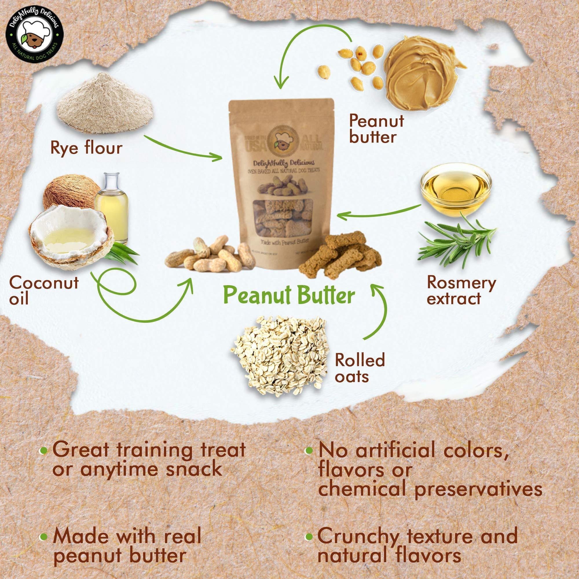 Organic Natural Oven Baked Peanut Butter Treats for Dogs