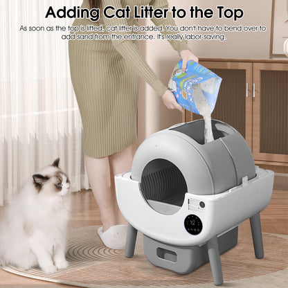 Automatic Smart Self-Cleaning Litter Box for Large Cats