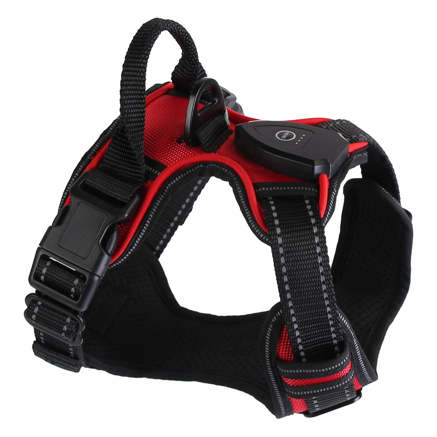 Rechargeable LED No Pull Harness Vest with Handle for Dogs