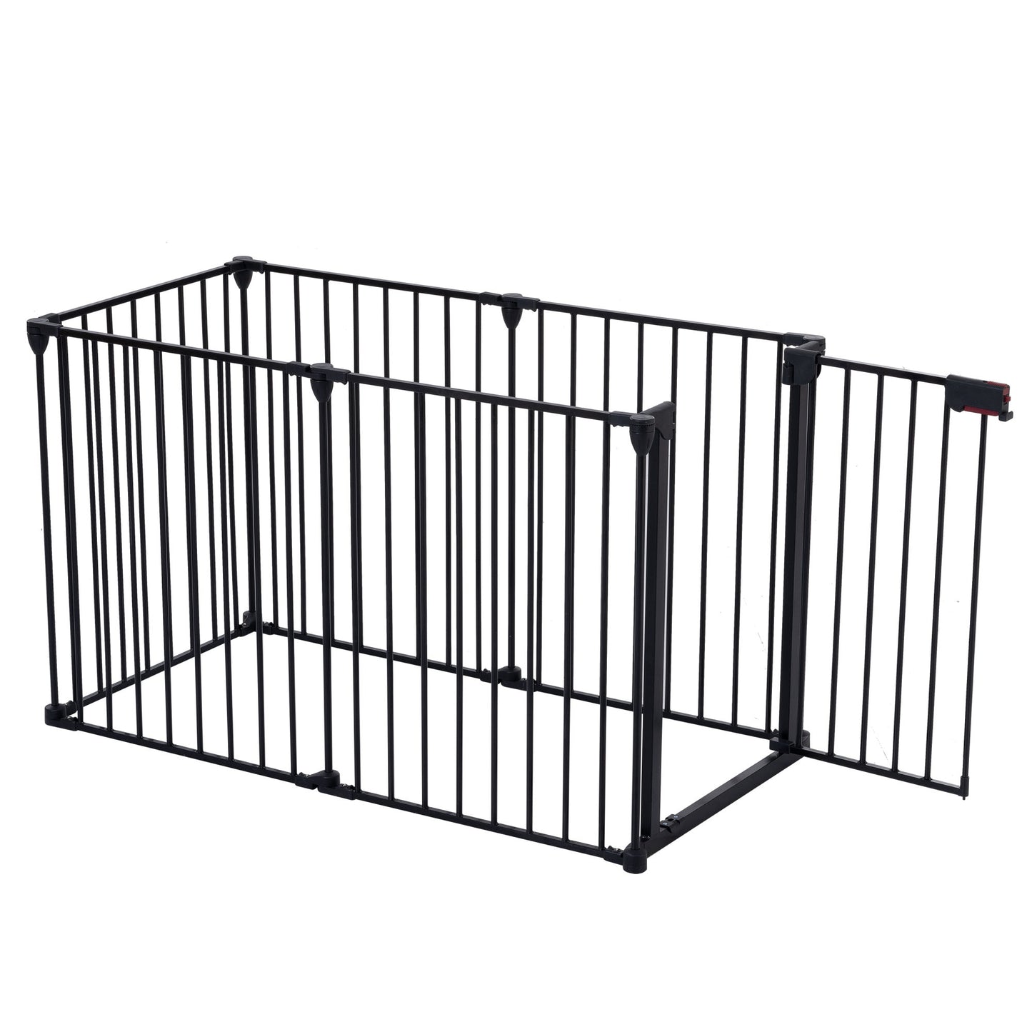 Adjustable 6 Panel Gate for Indoors Dog Safety - 150 inches