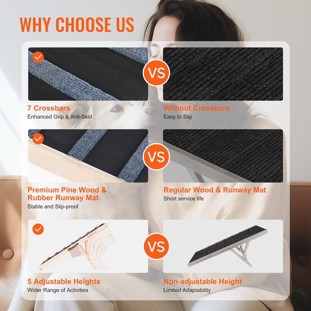 Folding Durable Adjustable Ramp for Dogs