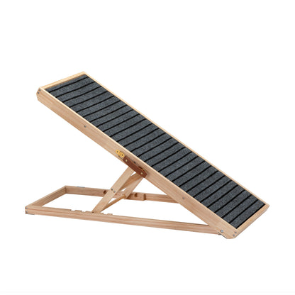 Wooden Adjustable Folding Ramp for Dogs and Cats