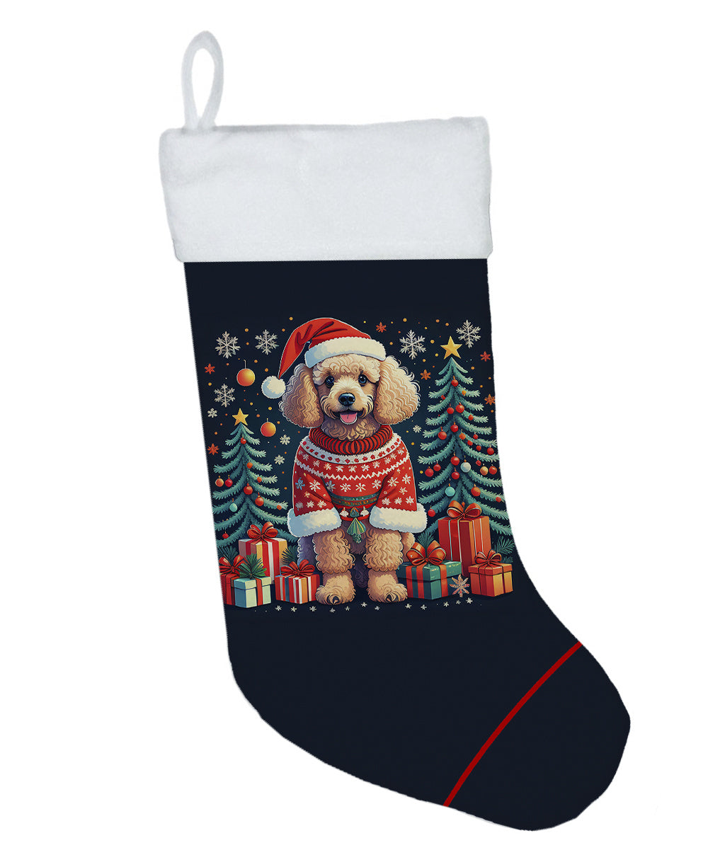 Apricot Toy Poodle -  Christmas Holiday Stocking for Fun Family Decorations