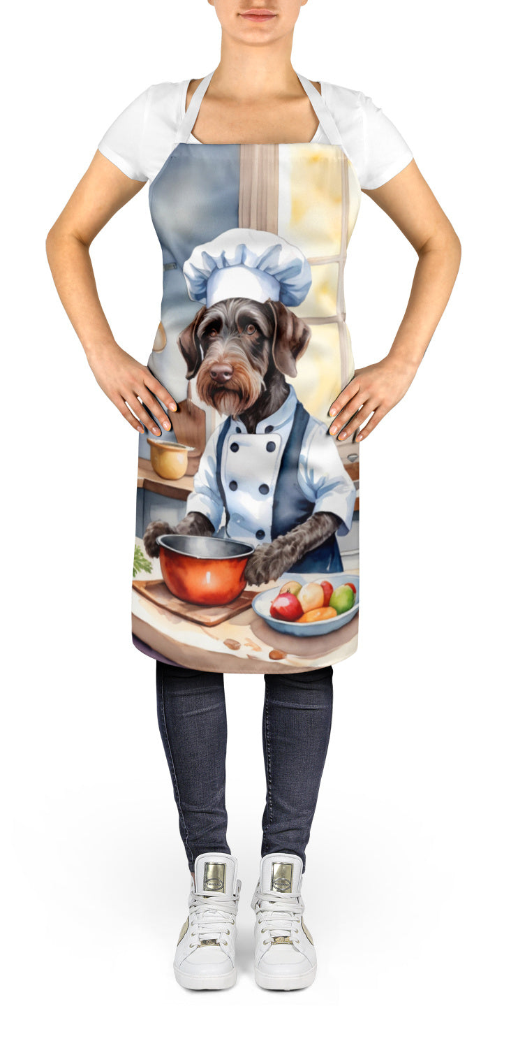 German Wirehaired Pointer - The Chef Apron for Adult Women and Men - Unisex Large