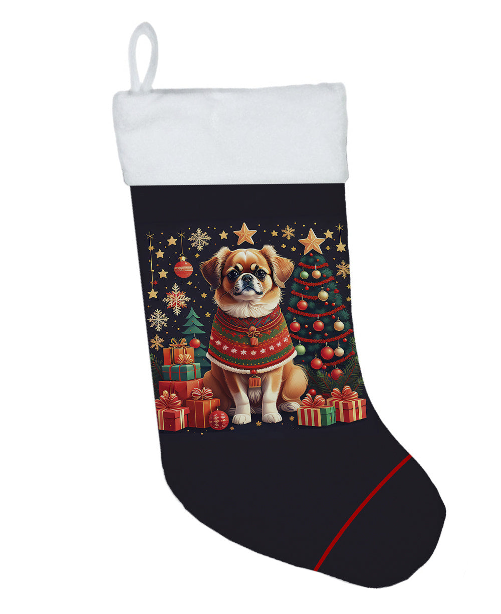 Tibetan Spaniel - Christmas Holiday Stocking for Fun Family Decorations