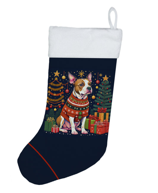 Pit Bull Terrier - Christmas Holiday Stocking for Family Decorations