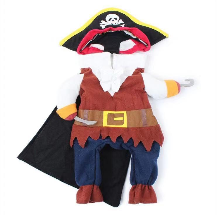 Pet Life - Captain Snuggles Pirate Halloween Costume for Dogs and Cats