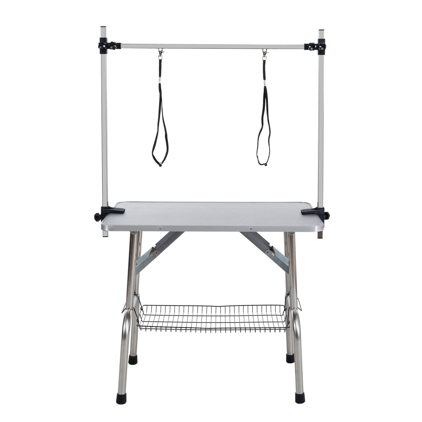 Stainless Steel Frame 36" Folding Grooming Table for Dogs and Cats