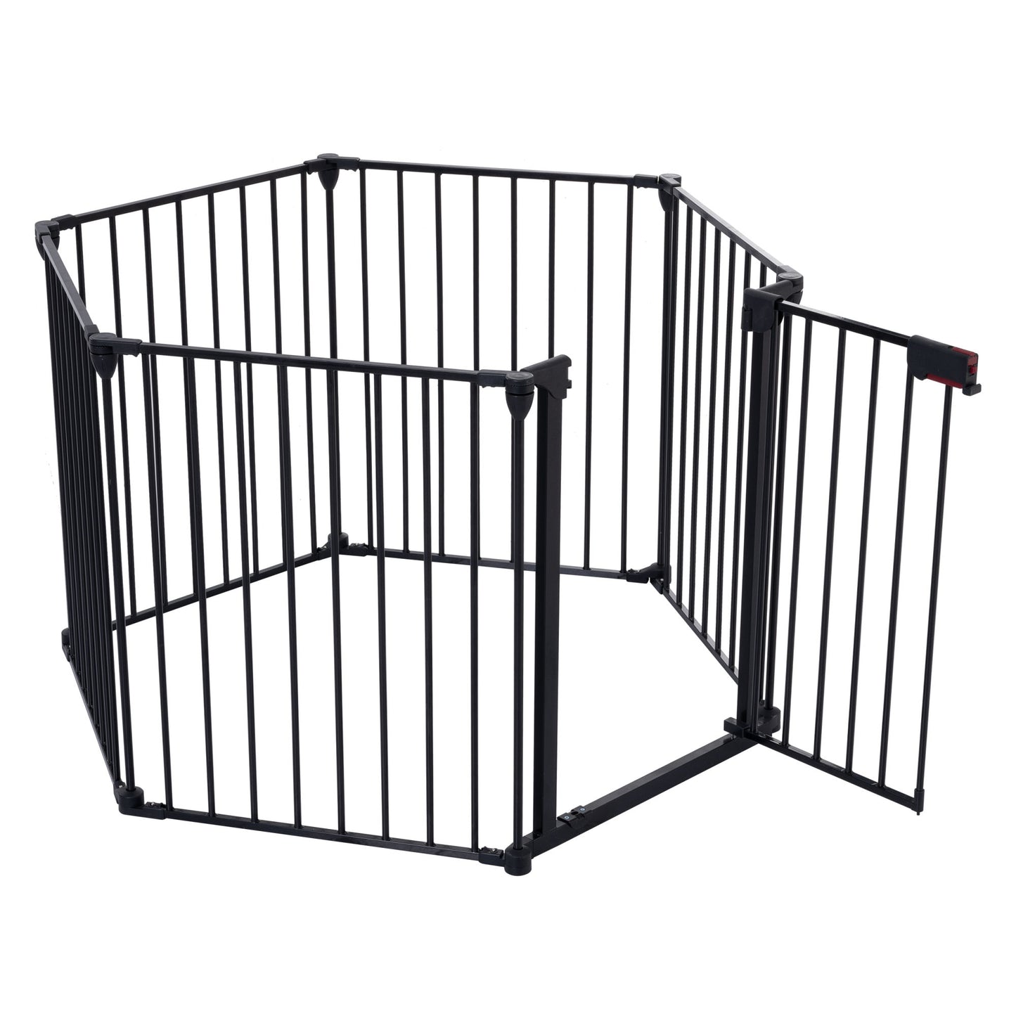 Adjustable 6 Panel Gate for Indoors Dog Safety - 150 inches