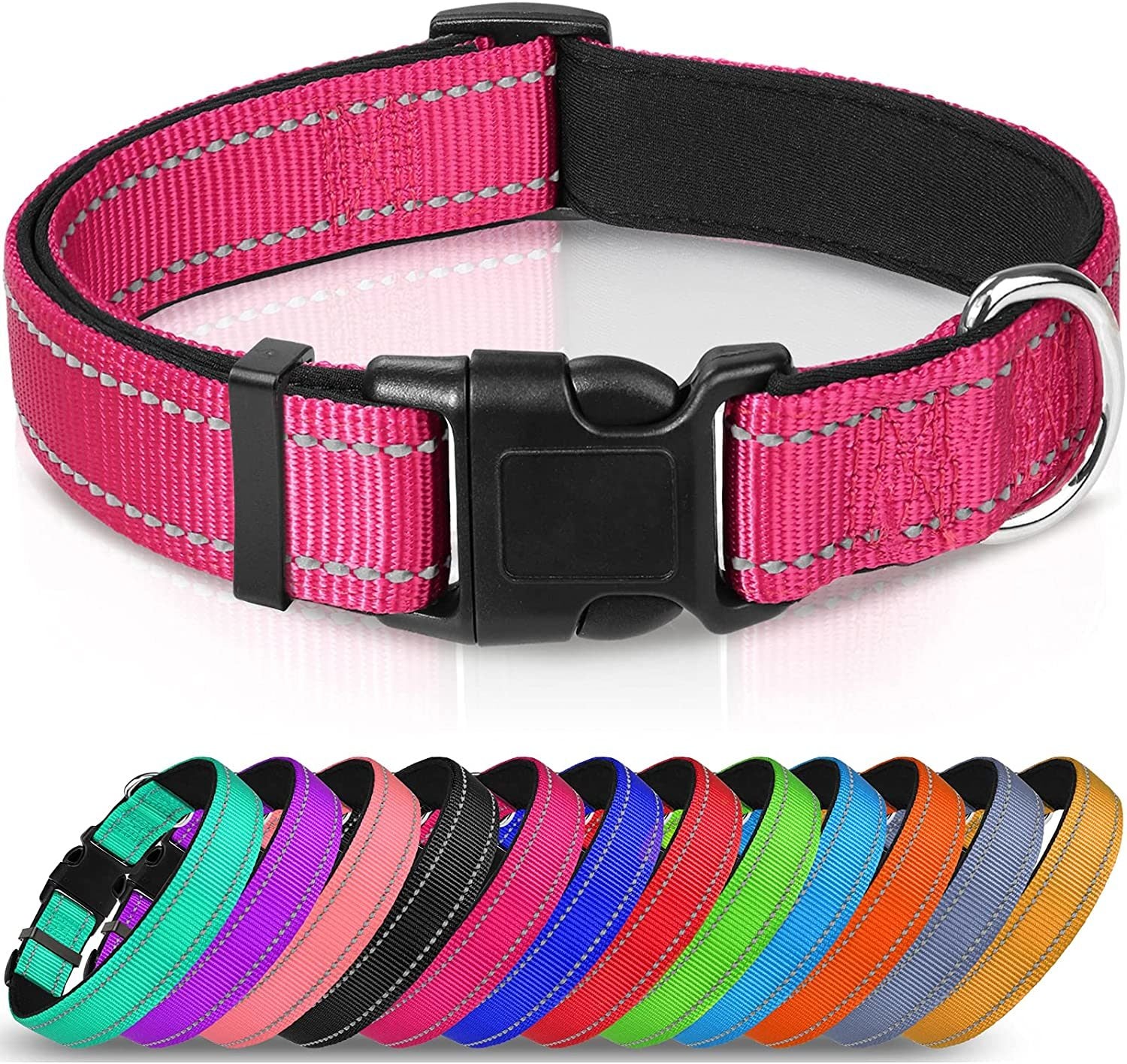 Soft Neoprene Padded Breathable Reflective Dog Collar