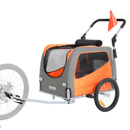 Great 2-in-1 Easy Folding Jogger/Bike Trailer, Supports up to 66 lbs for Dogs