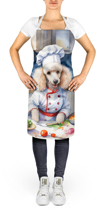 White Poodle - The Chef Apron for Adult Women and Men - Unisex Large