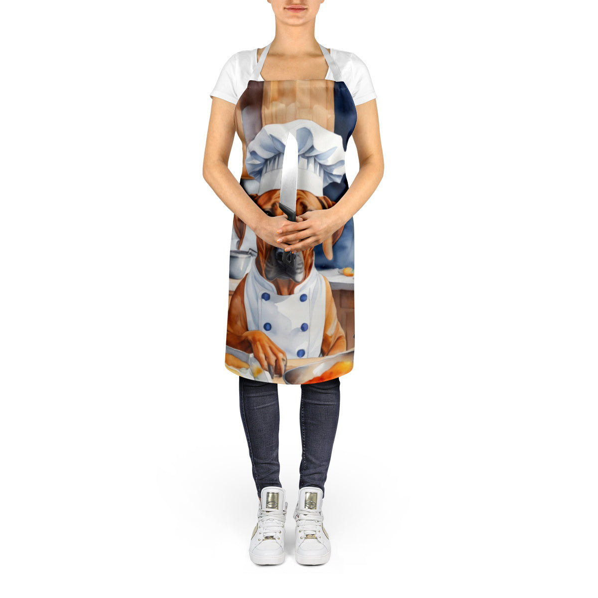 Rhodesian Ridgeback II - The Chef Apron for Adult Women and Men - Unisex Large