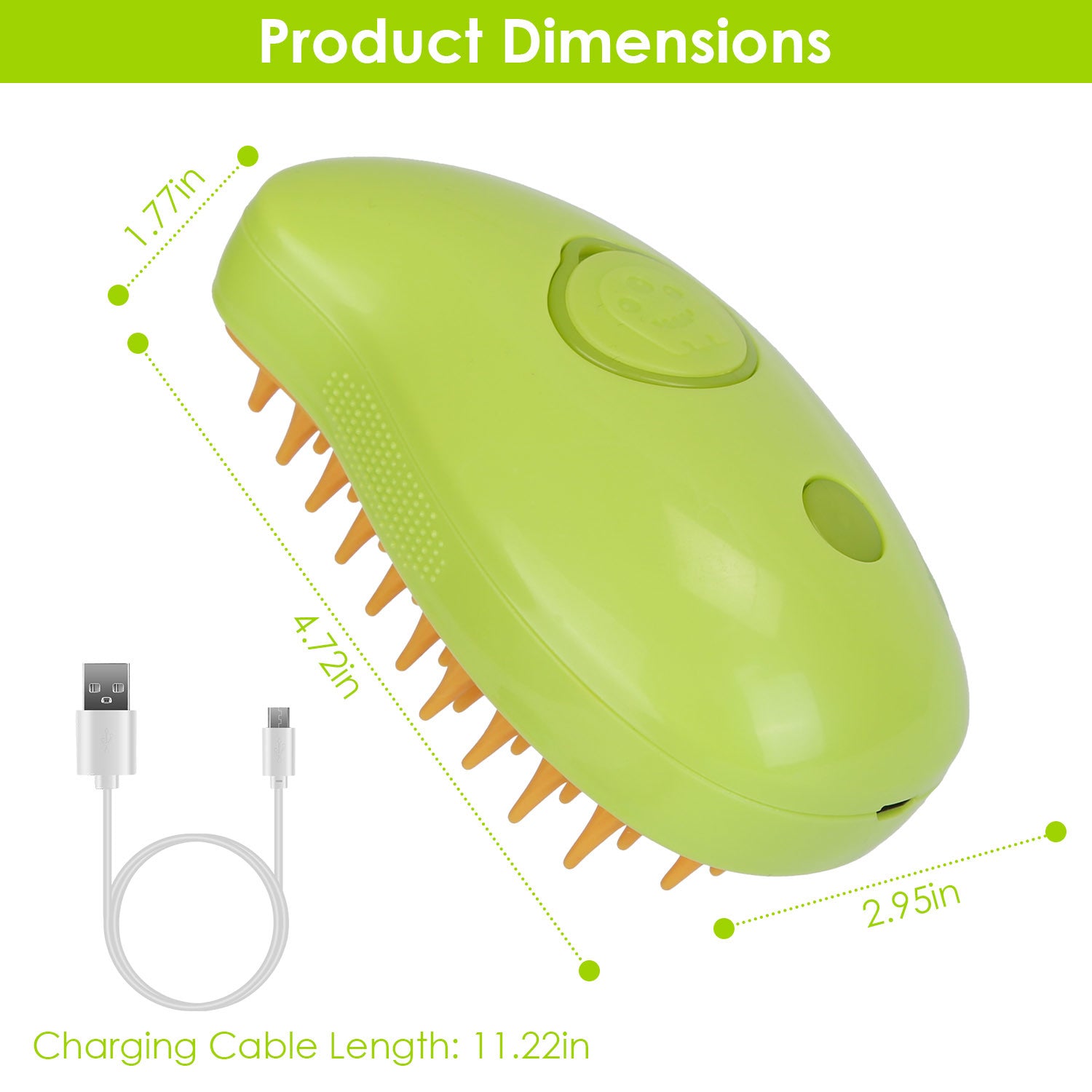 3 In 1 Grooming Steam Cleaning Brush for Cats and Dogs - USB Rechargeable