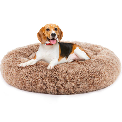 Sweetcrispy - Anti-Slip Round Plush Bed for Dogs and Cats - Large and X Large