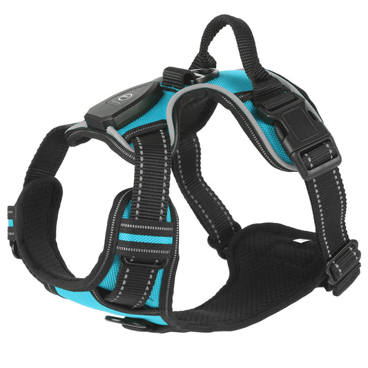 Rechargeable LED No Pull Harness Vest with Handle for Dogs