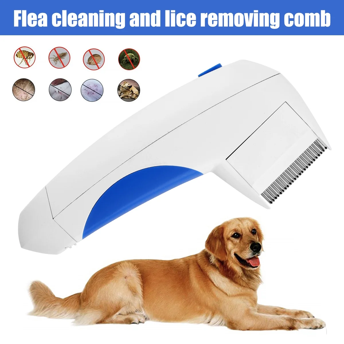 Electronic Lice Removal Cleaner Brush/Comb For Dogs and Cats