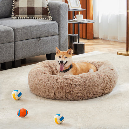 Sweetcrispy - Anti-Slip Round Plush Bed for Dogs and Cats - Large and X Large