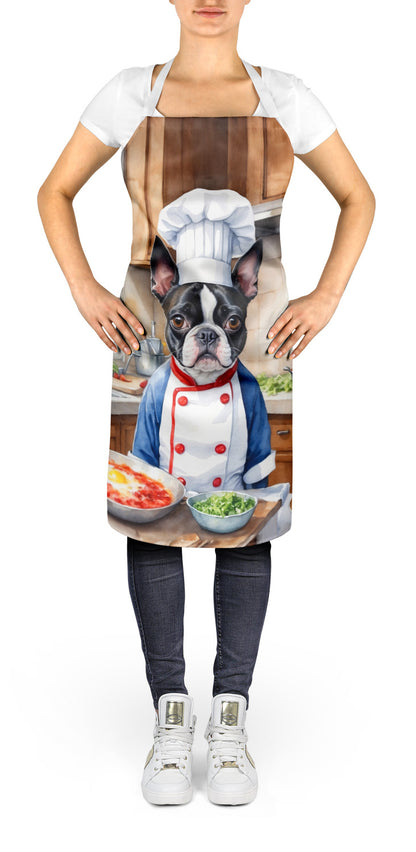 Boston Terrier - The Chef Apron for Adult Women and Men - Unisex Large