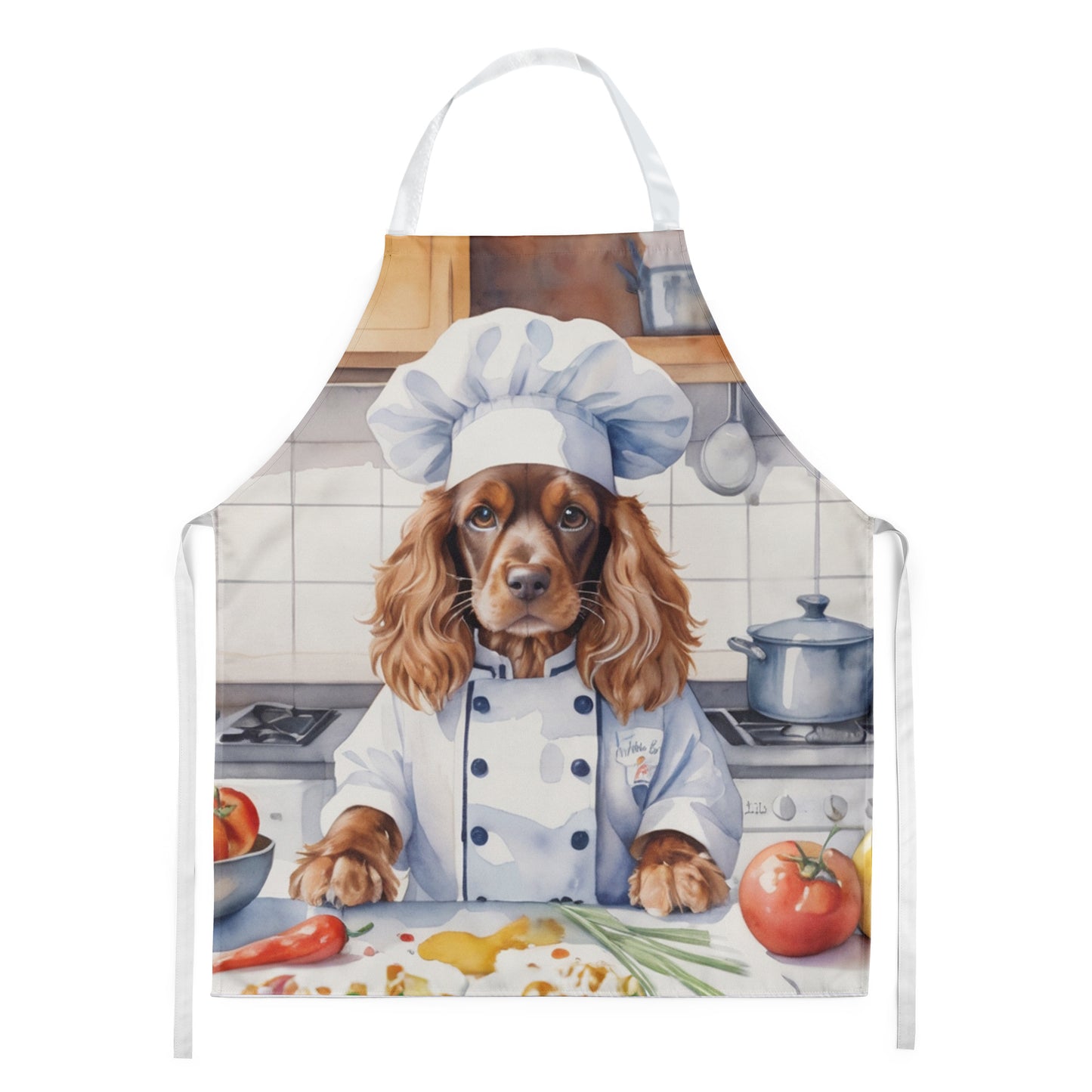 English Cocker Spaniel - The Chef Apron for Adult Women and Men - Unisex Large