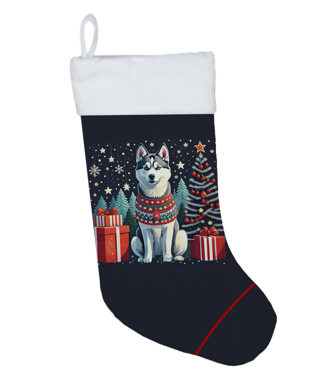 Siberian Husky - Christmas Holiday Stocking for Family Decorations