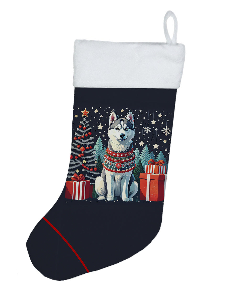 Siberian Husky - Christmas Holiday Stocking for Family Decorations