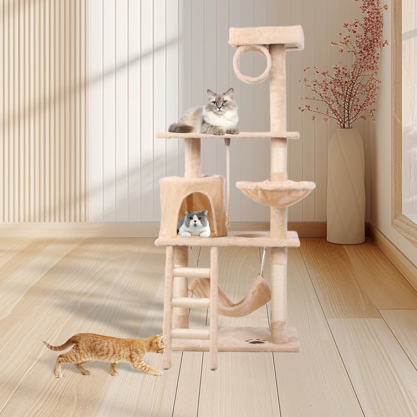 Climbing Condo with Stairs Nests and Platforms for All Size Cats