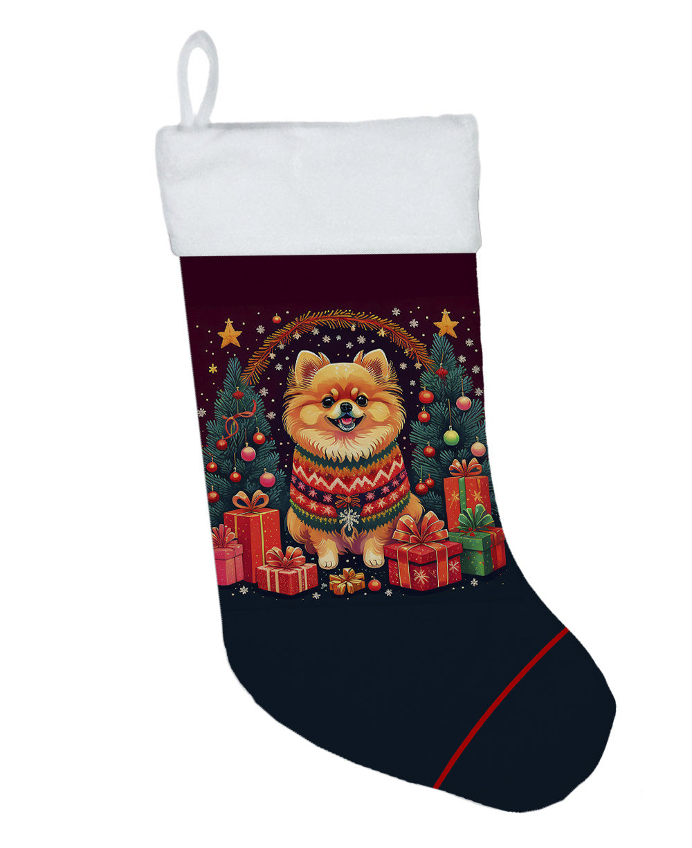 Pomeranian -  Christmas Holiday Stocking for Family Decorations