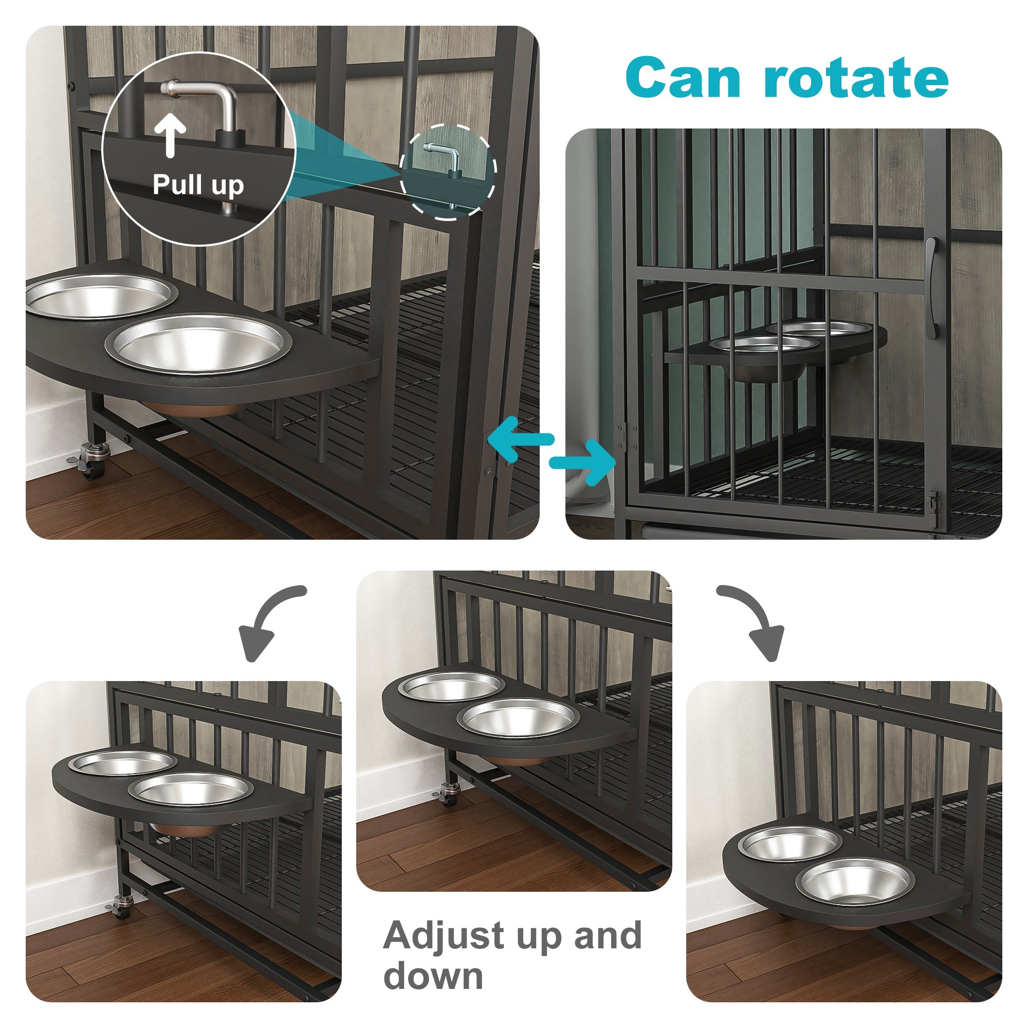 Modern Furniture Style Double-Door Kennel for Dogs