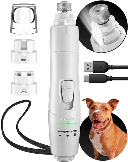 Rechargeable Nail Grinder with LED Light for Dogs and Cats