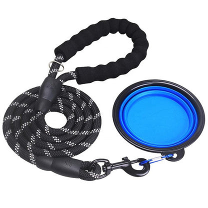 Strong Leash with Comfortable Padded Handle and Highly Reflective Threads  for Dogs