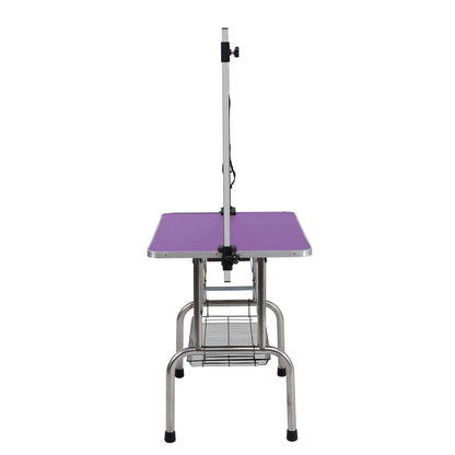 Stainless Steel Frame Folding 42" Dog Grooming Table - Purple