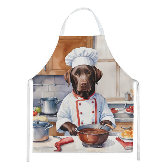 Chocolate Labrador Retriever - The Chef Apron for Adult Women and Men - Unisex Large