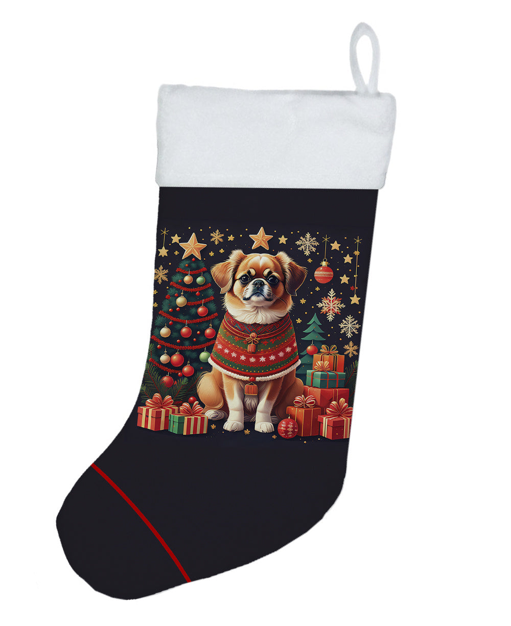 Tibetan Spaniel - Christmas Holiday Stocking for Fun Family Decorations