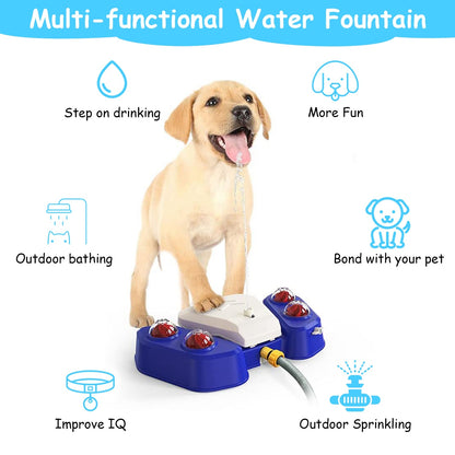 Multifunctional Step-on Activated Sprinkler and Drinking Fountain for Dogs