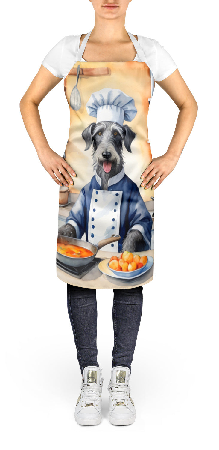 Scottish Deerhound - The Chef Apron for Adult Women and Men - Unisex Large