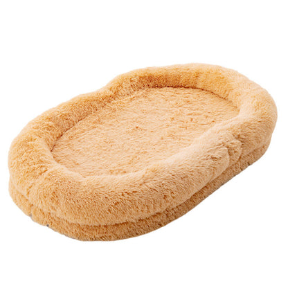 Washable Fluffy X-Large Dog Bed with Soft Blanket and Plump Pillow