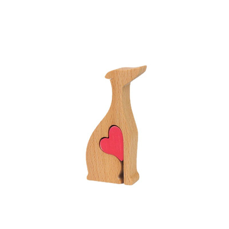 Special Wooden Love for Dogs Heart Ornament