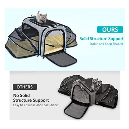 Dual Side Expanding Cat or Small Dog Carrier