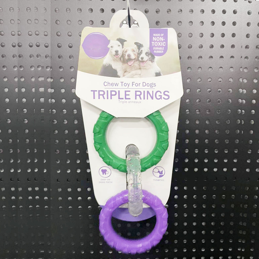 Triple Chew Ring Toys for Dogs