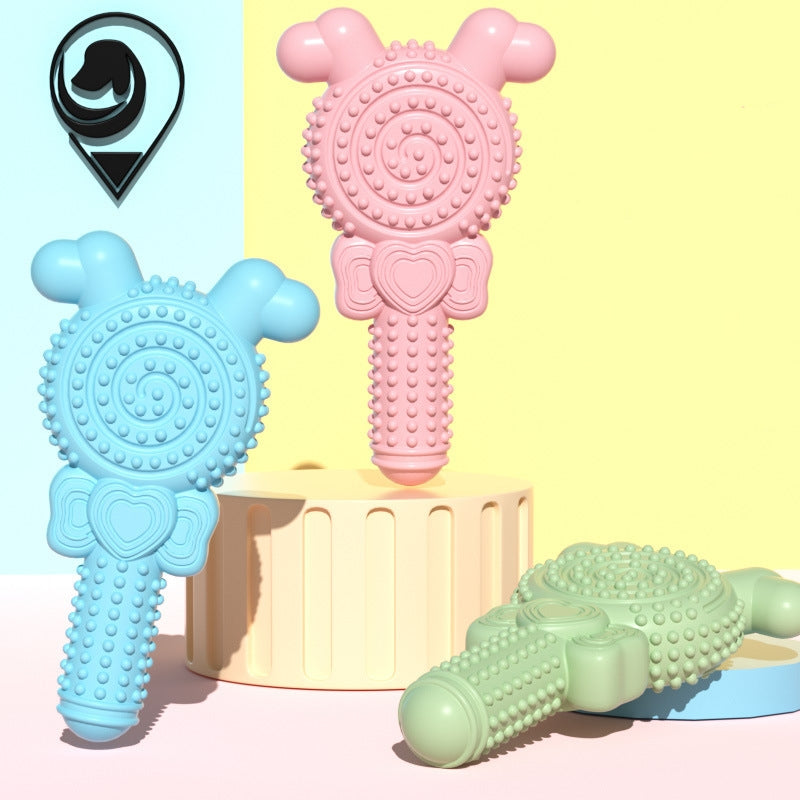 Bite-Resistant Dental Lollipop Chew Toy for Dogs