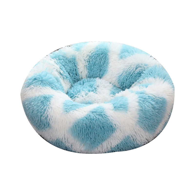 Deeply Plush Round Dog and Cat Nest Beds