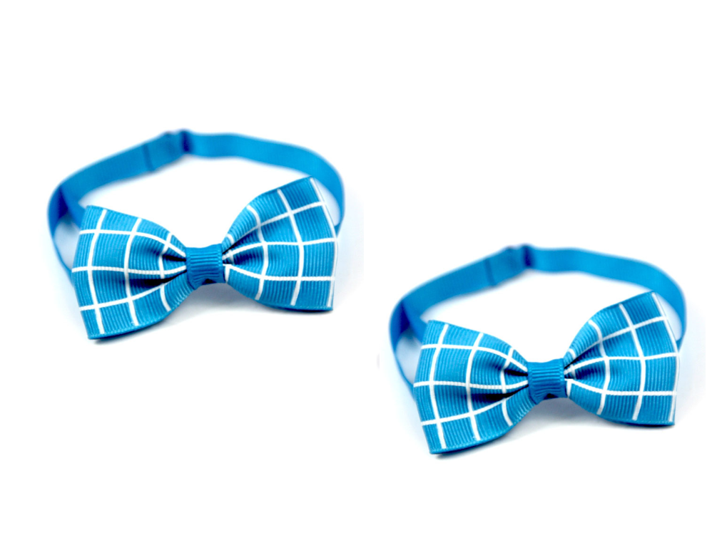 Fun Stylish Plaid Cats and Dogs Bow Ties