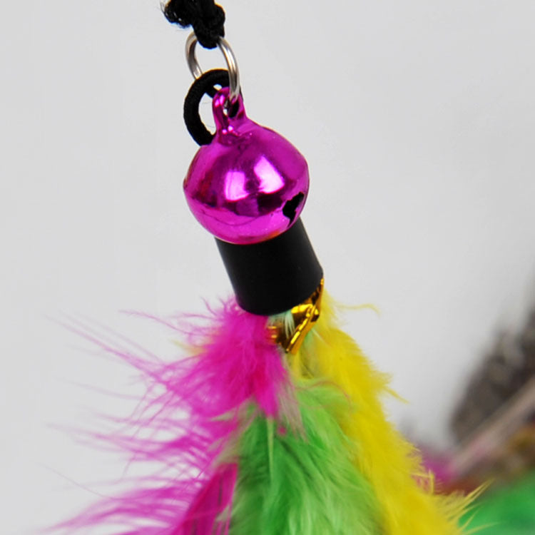 Feathered Bird Cat Teaser Tether and Rod