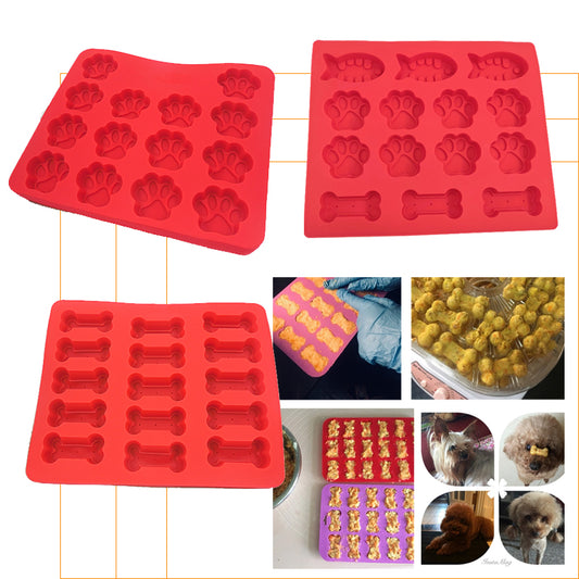 Bone and Paw Treat Baking Molds for Dogs and Cats