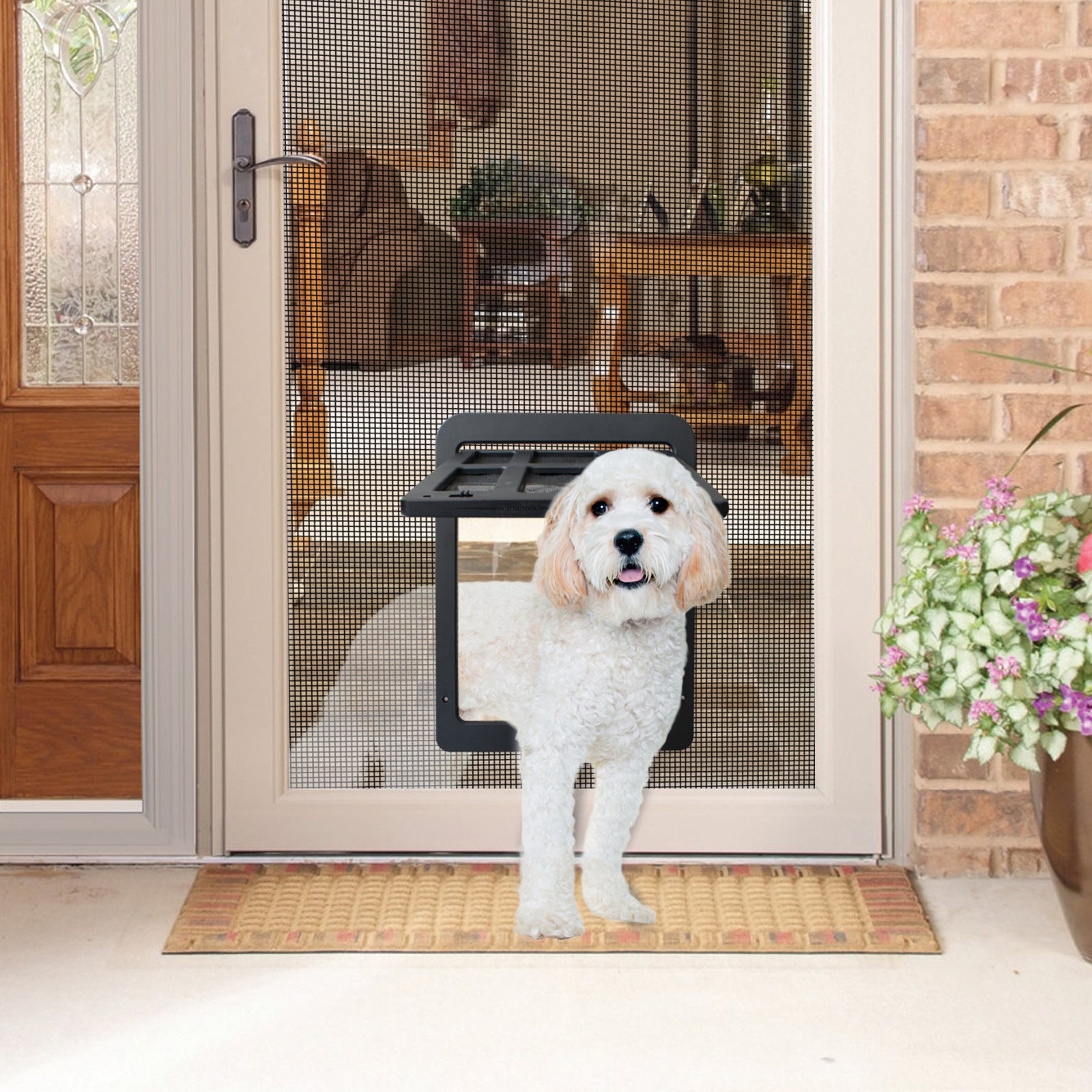 Large Dog and Cat Screen Door Doggie Door