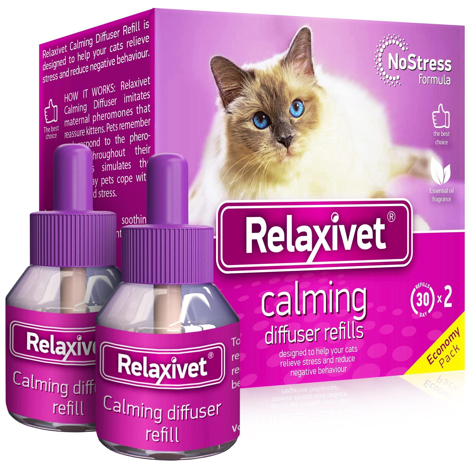 Calming Anti Anxiety Diffuser Refills for Cats - 2 pack